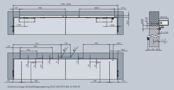 ECO Gleitschiene SR-EFR III BG - Edelstahl